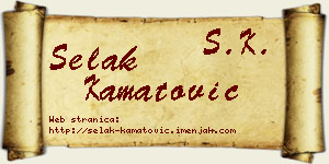 Selak Kamatović vizit kartica